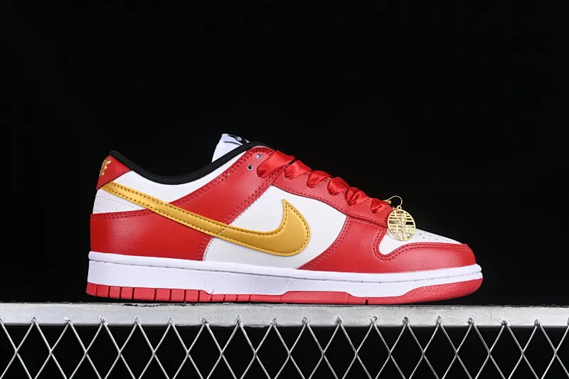 All Categories Nk SB Dunk Series Nk SB Dunk Low Low-top Sneakers Nk Dunk Low Customized Series Chinese Style-Dragon and Phoenix Festive Wedding Shoes FD9762-061
